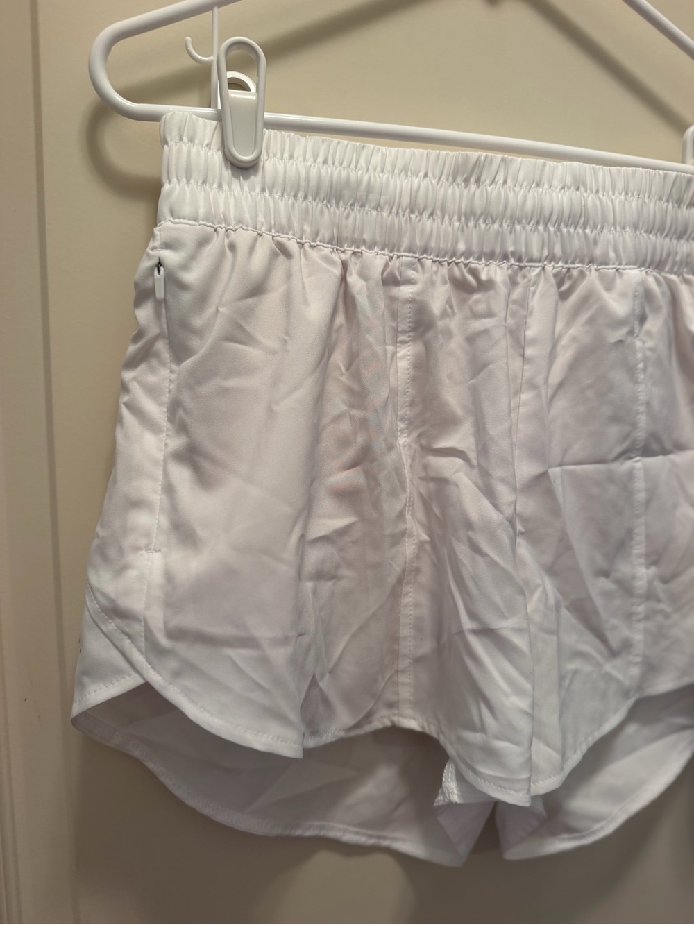 NWT all in motion White Elastic Waist Athletic Shorts - Picture 5 of 9